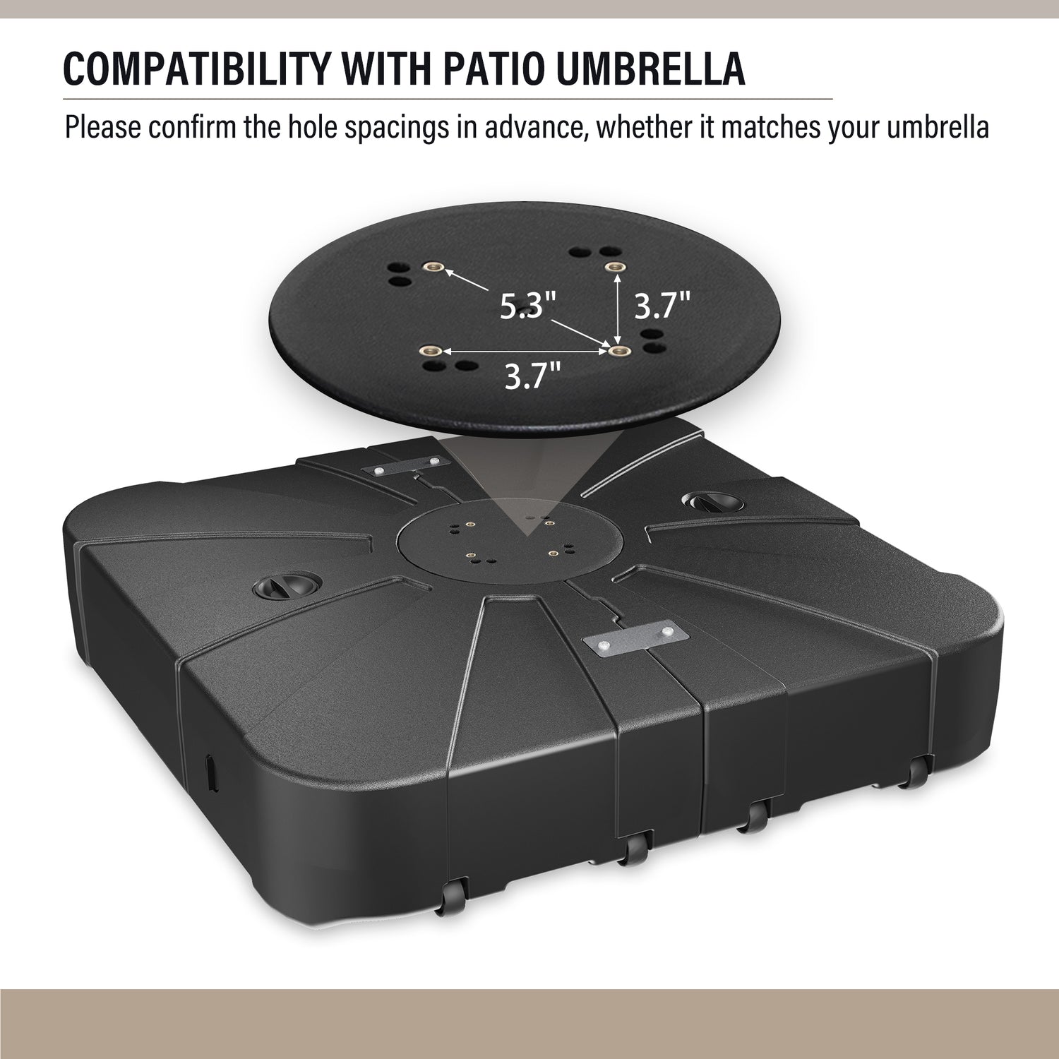 Patio Umbrella Base, 280LBS