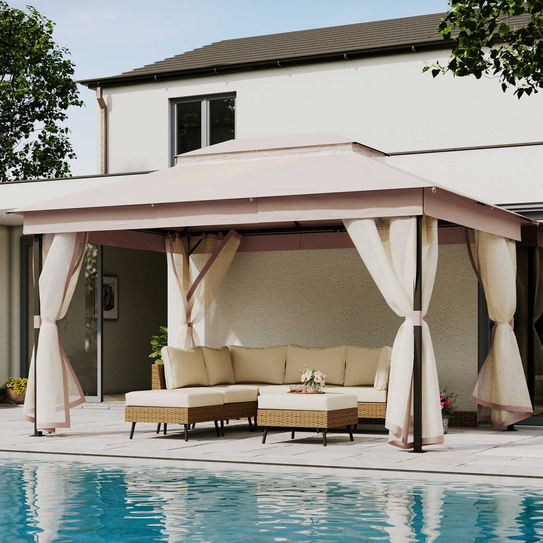 Patio Gazebo with mosquito mesh