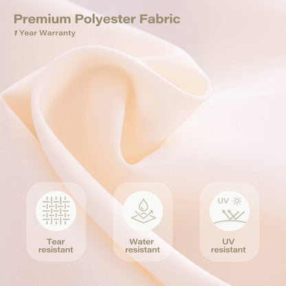 LAUSAINT HOME 9Ft Outdoor Pagoda Patio Umbrella with Lights, Patio Table Market Umbrella, 360° Rotation