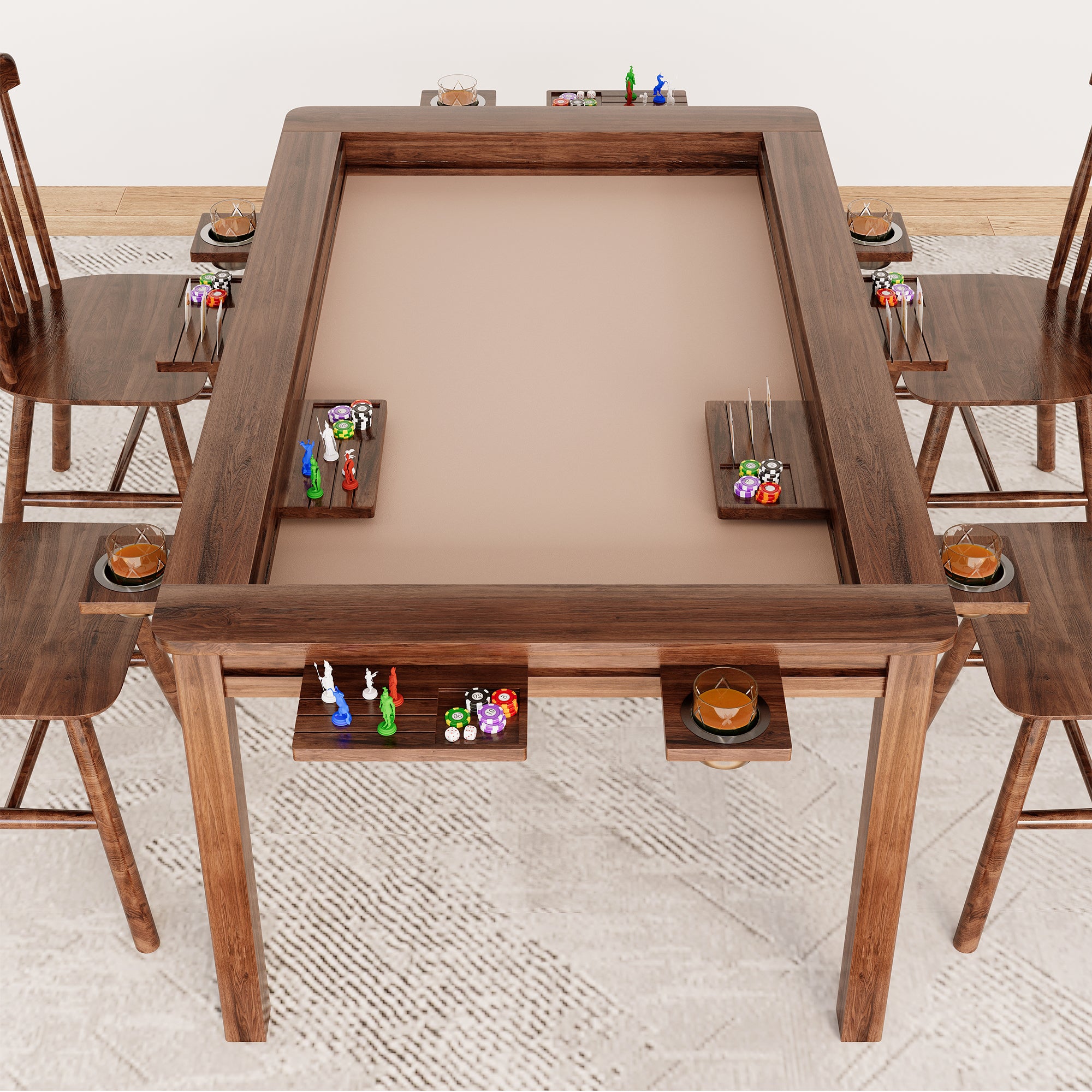 LAUSAINT HOME Board Game Table with Removable Table Top