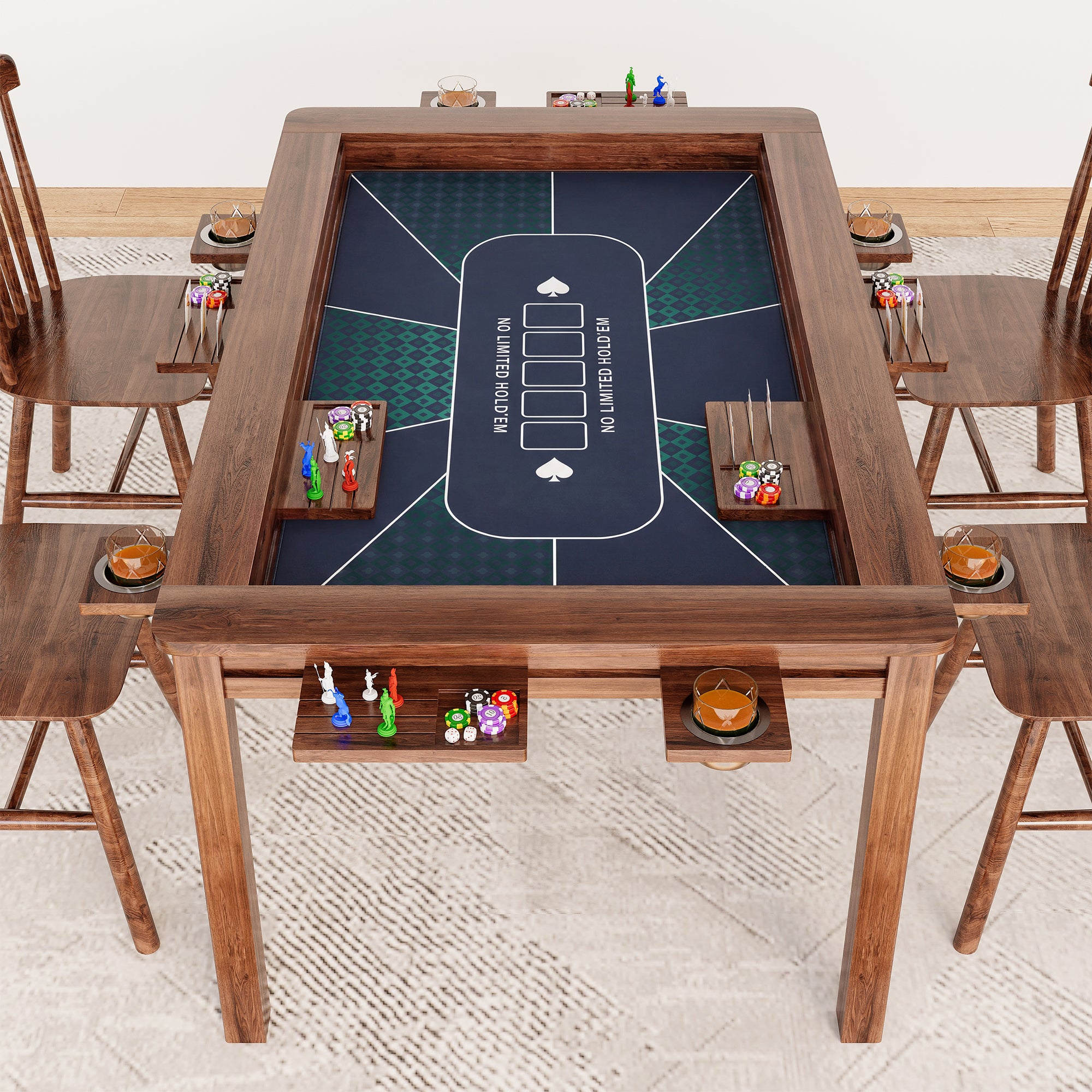 LAUSAINT HOME Board Game Table with Removable Table Top