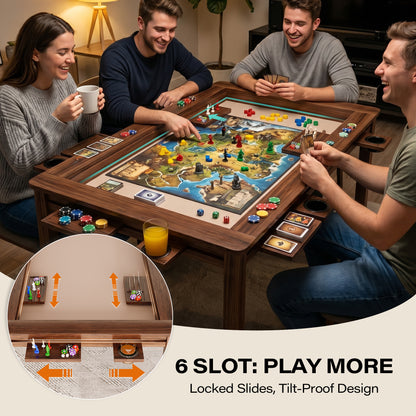 LAUSAINT HOME Board Game Table with Removable Table Top