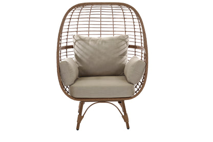 Juniper Wicker Patio Egg Chair - Cast Ash