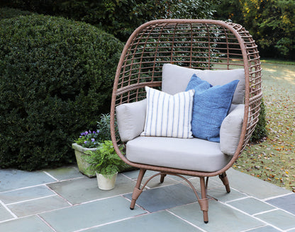 Juniper Wicker Patio Egg Chair - Cast Ash