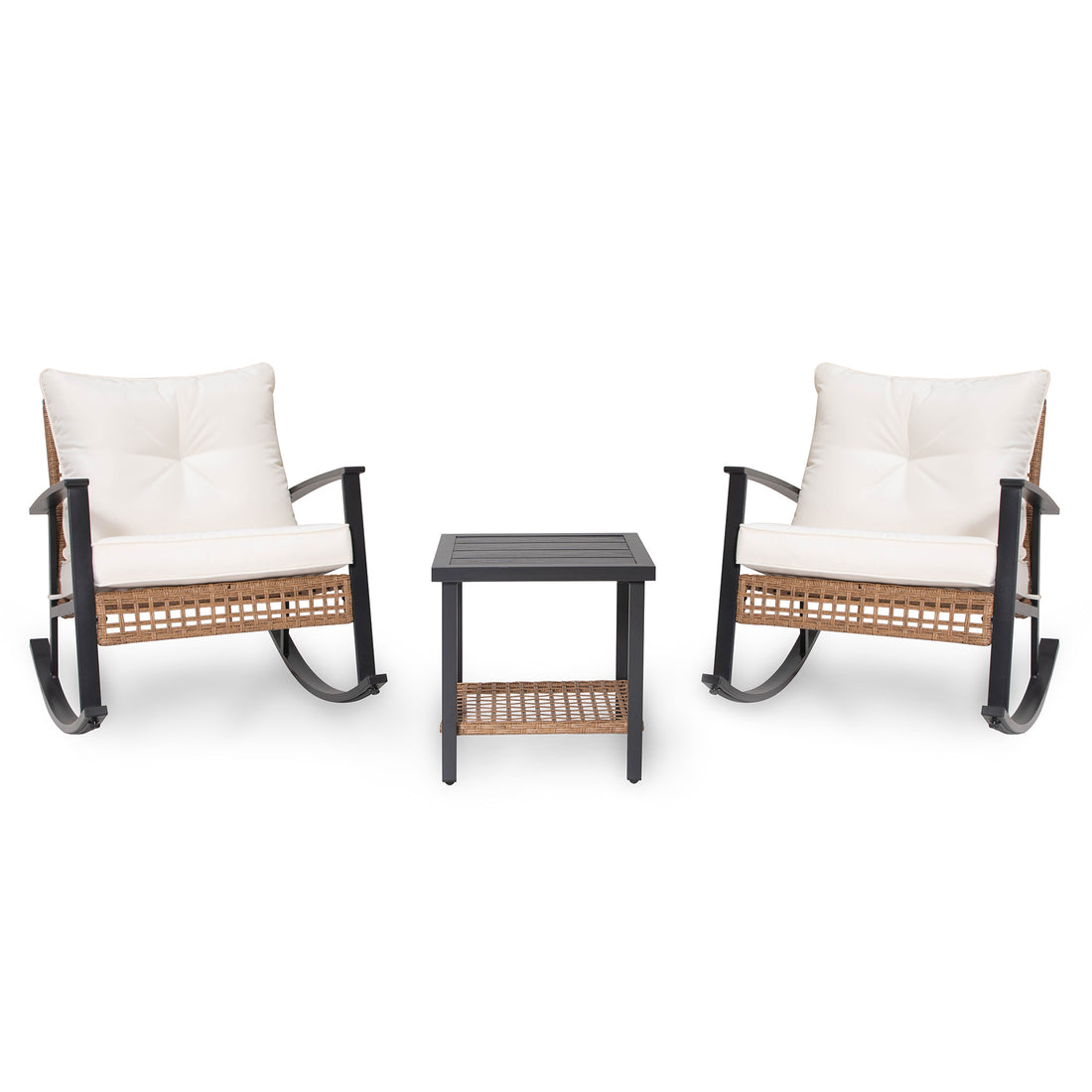 LAUSAINT HOME 3 Pieces Rocking Bistro Set