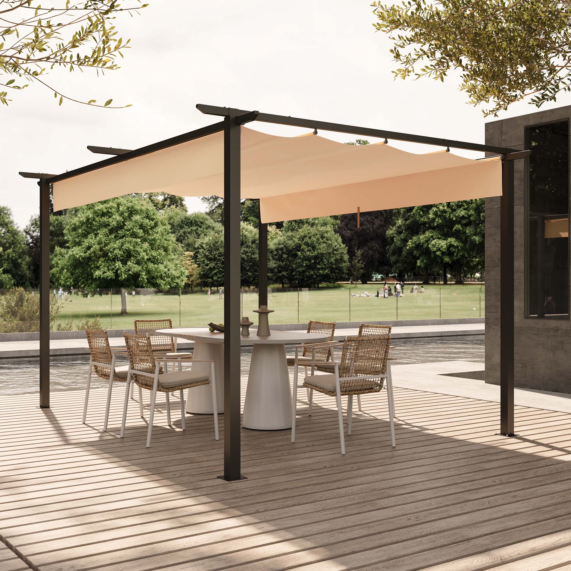 Aluminum Pergola with Canopy