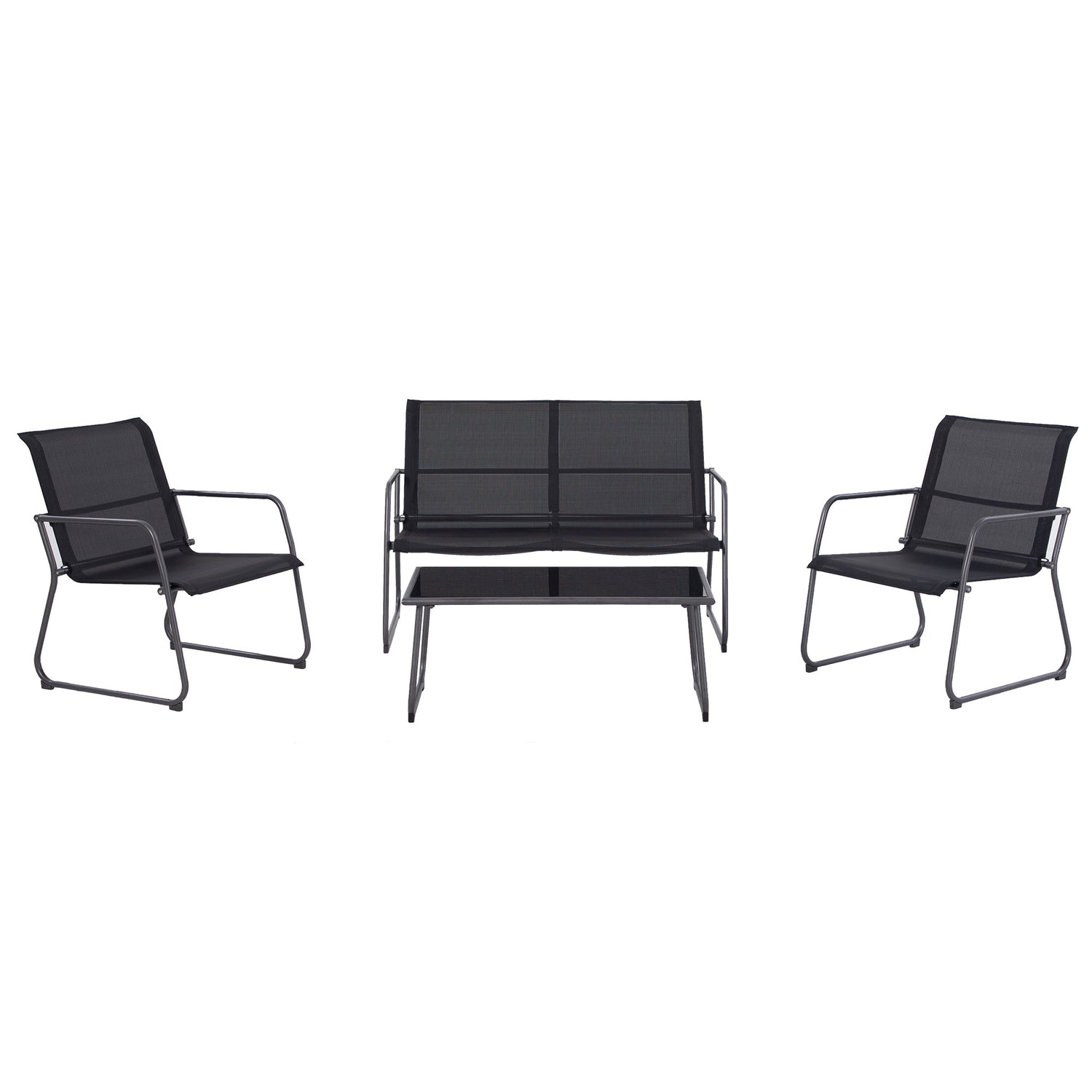 4 Pieces Oversized Textilene  Conversation Set