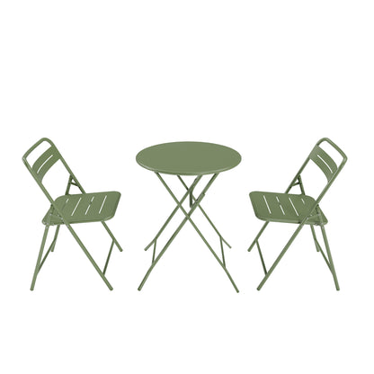 LAUSAINT HOME 3-Piece Steel Folding Bistro Set