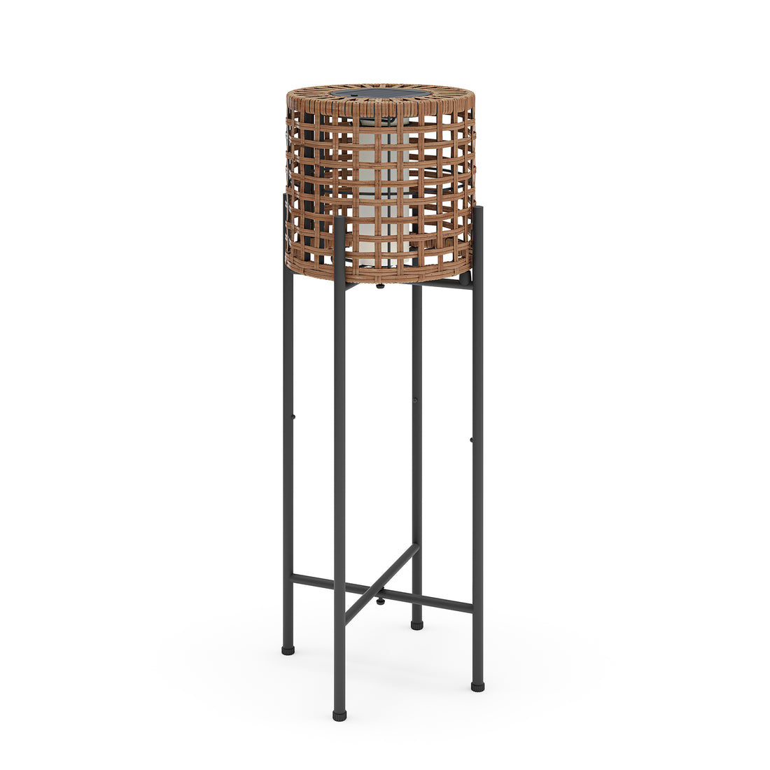 LAUSAINT HOME Solar Powered Outdoor Floor Lamp with Auto On/Off LED Light