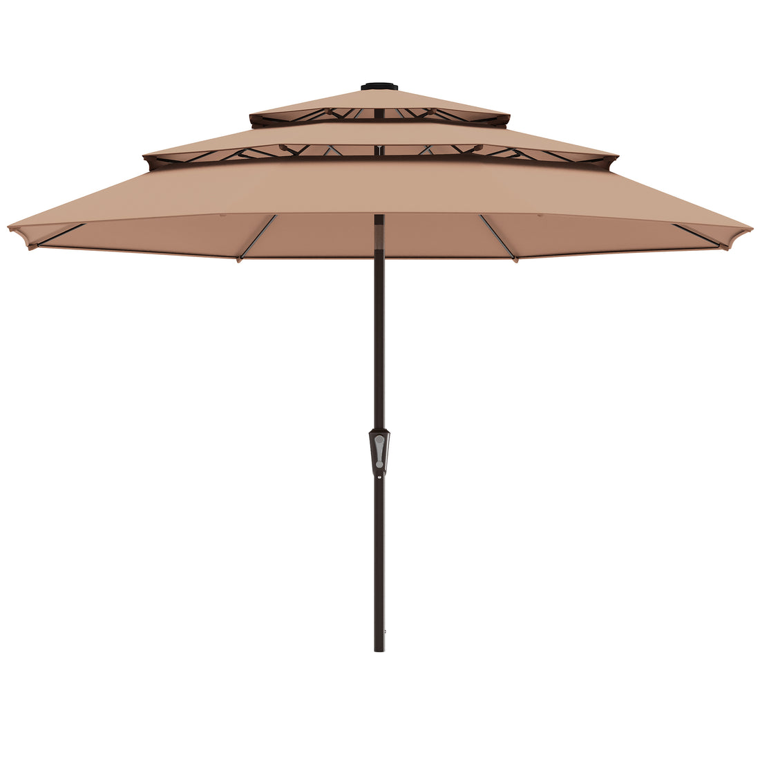 LAUSAINT HOME 10ft Outdoor Umbrella, 3 Tiers Patio Umbrella