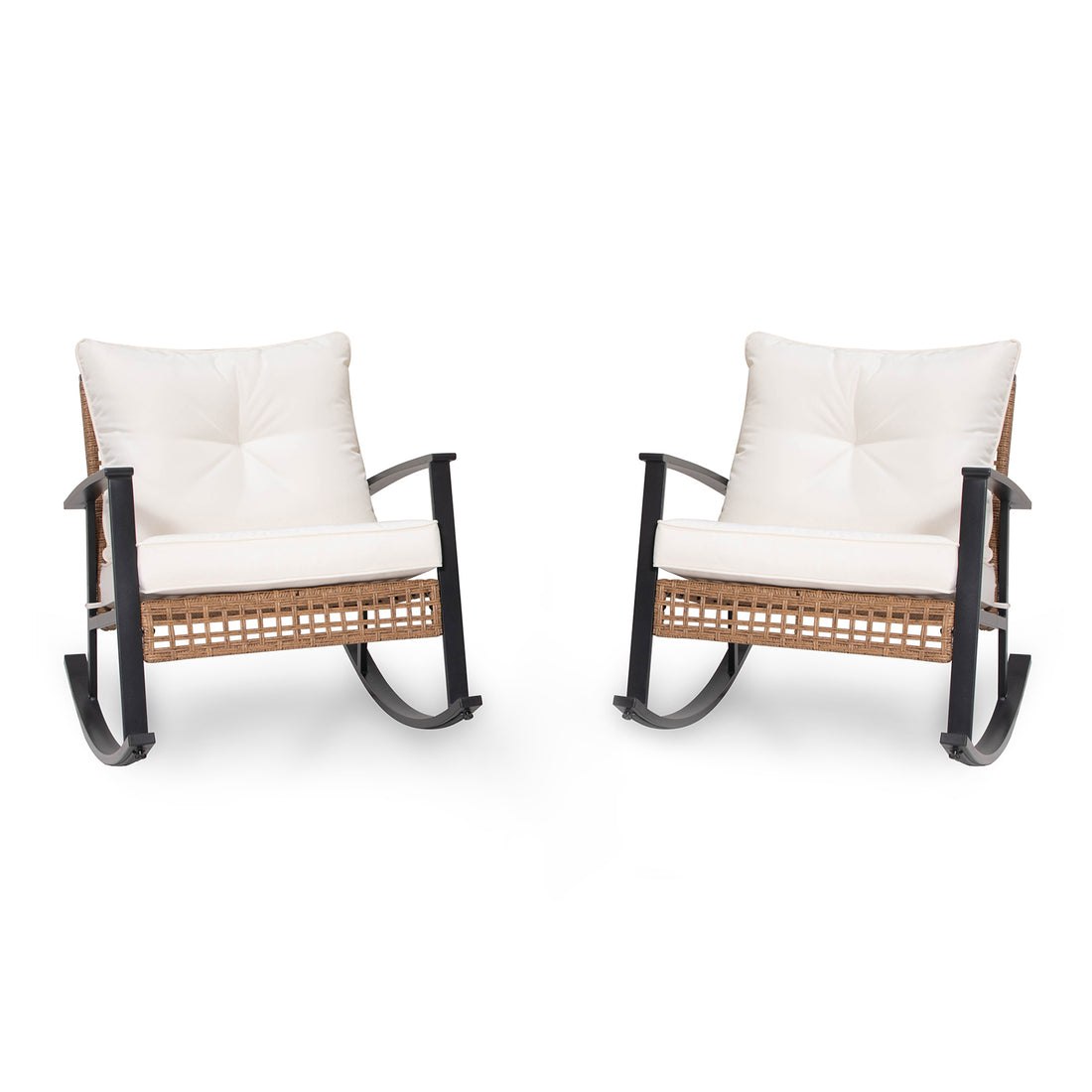 Wicker Outdoor Rocking Chair（2-piece/ 1-piece）