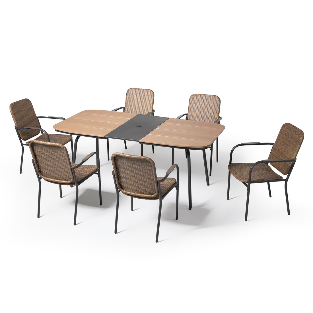 7 Pieces Outdoor Patio Dining Set
