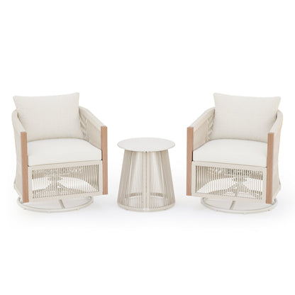 LAUSAINT HOME 3-Piece Outdoor Swivel Rocking Bistro Set