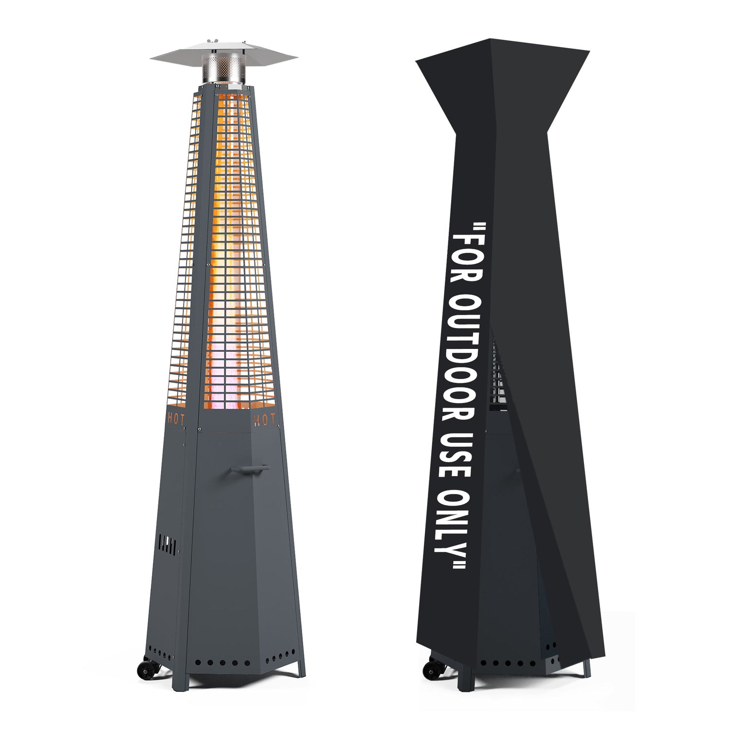 LAUSAINT HOME Pyramid Patio Heater, 48,000 BTU Outdoor Patio Heaters for Outdoor Use