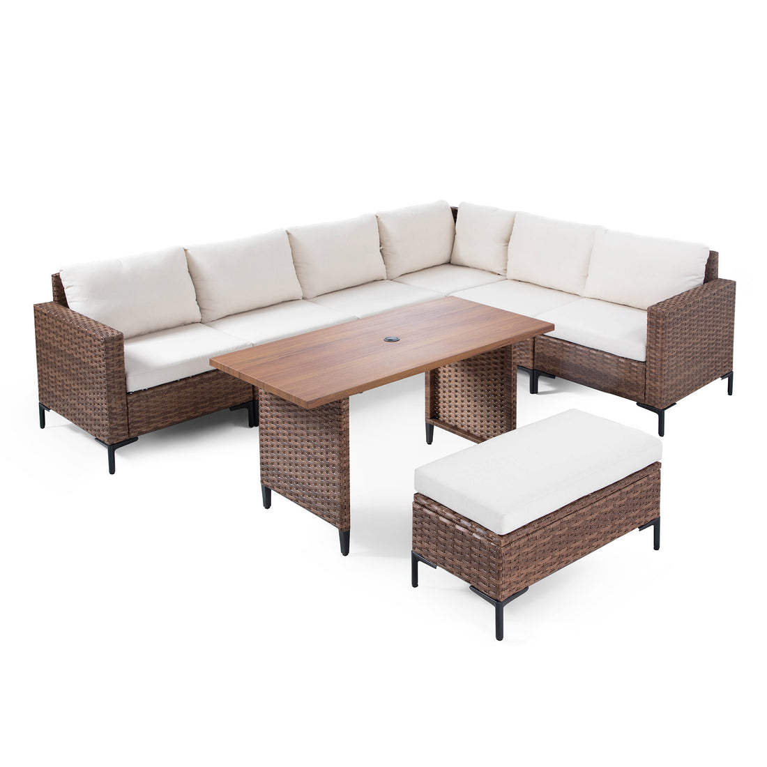 8 Pieces Outdoor Patio Furniture Sets