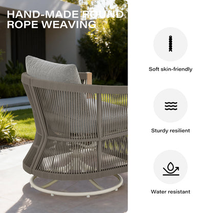 LAUSAINT HOME 3-Piece Outdoor Swivel Rocking Bistro Set