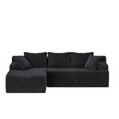 108&quot; Modular Cloud Couch Sectional, L-Shaped Boneless Sofa