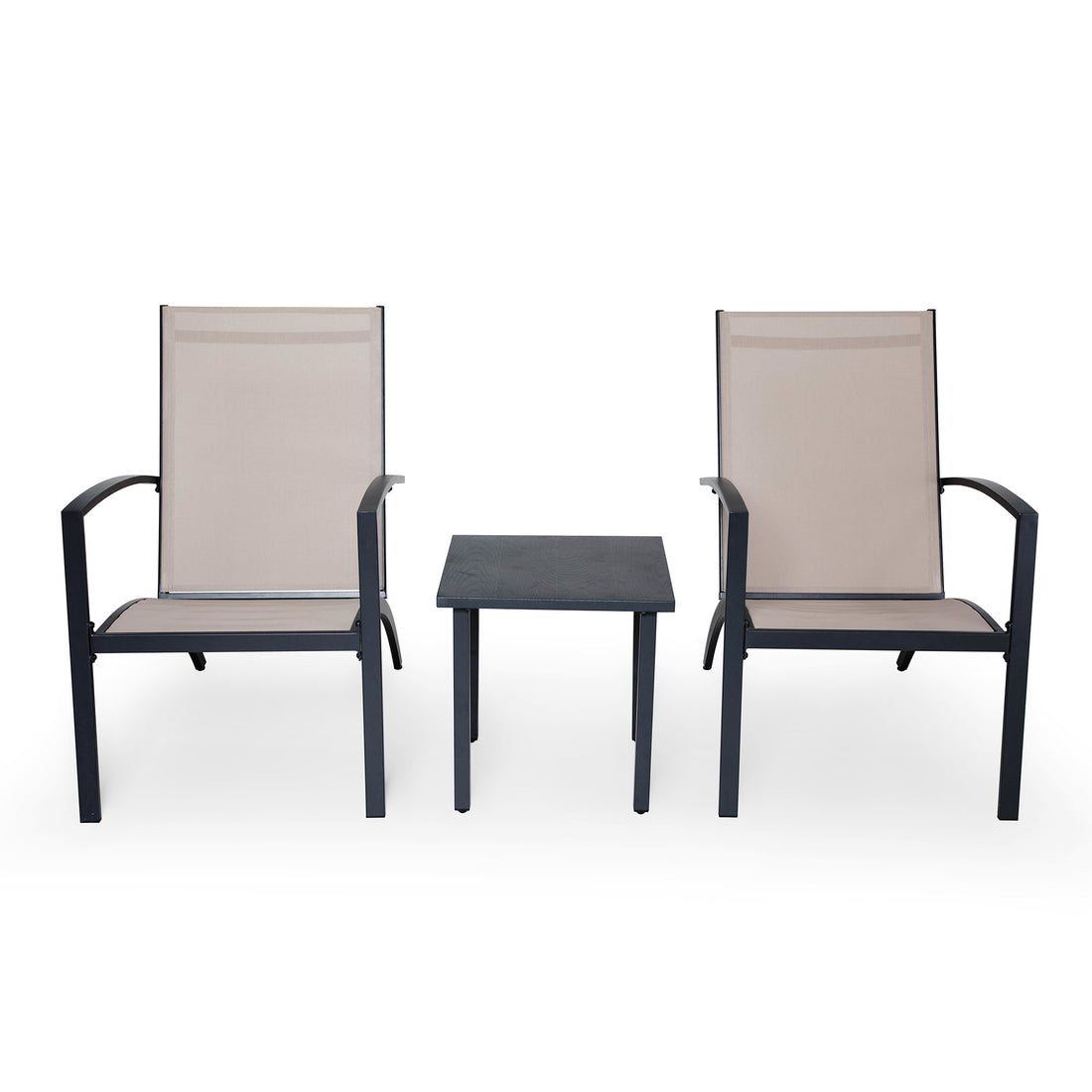 LAUSAINT HOME 3-Piece Outdoor Textilene Fabric Bistro Set with Patio Table and Chairs