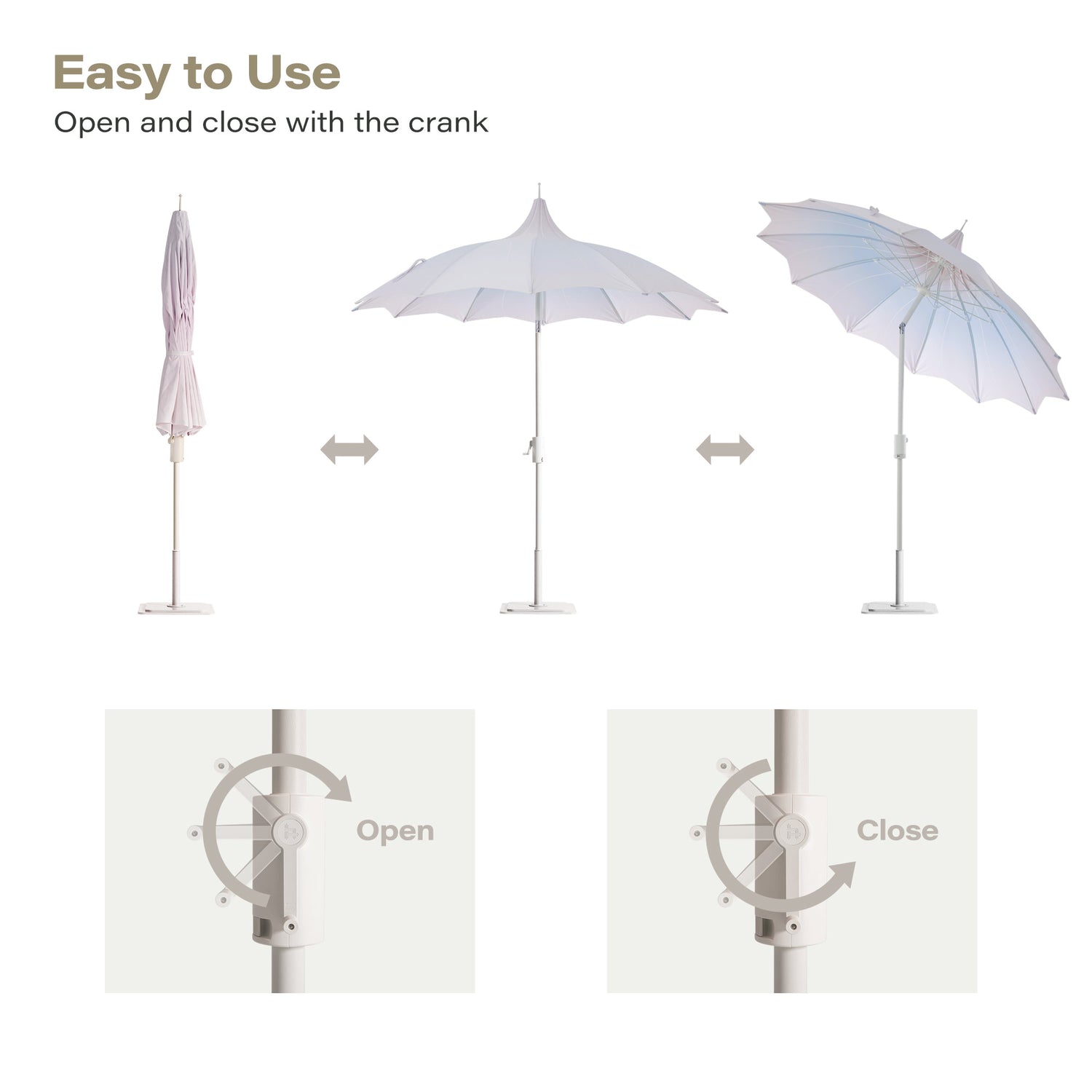 LAUSAINT HOME 9FT  Pergoda Patio Umbrella