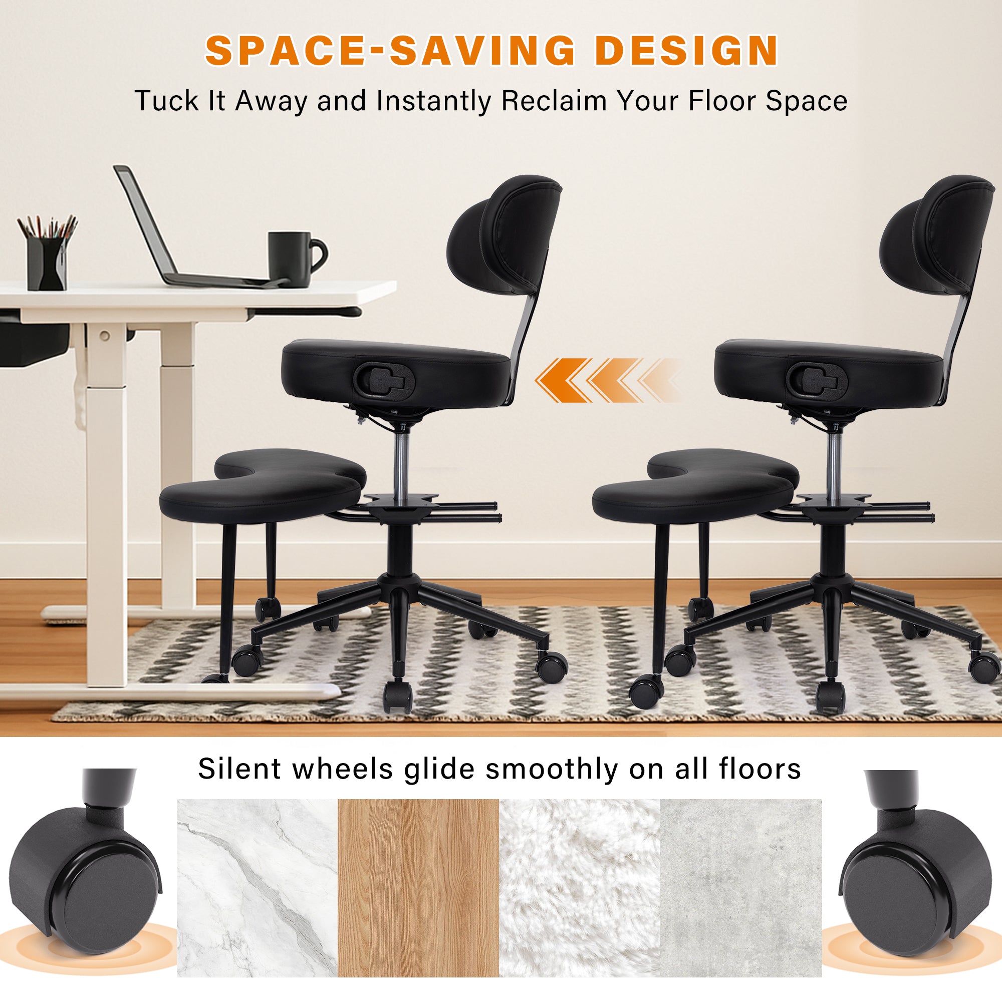 LAUSAINT HOME Cross-Legged Office Meditation Chair, Criss Cross ADHD Chair