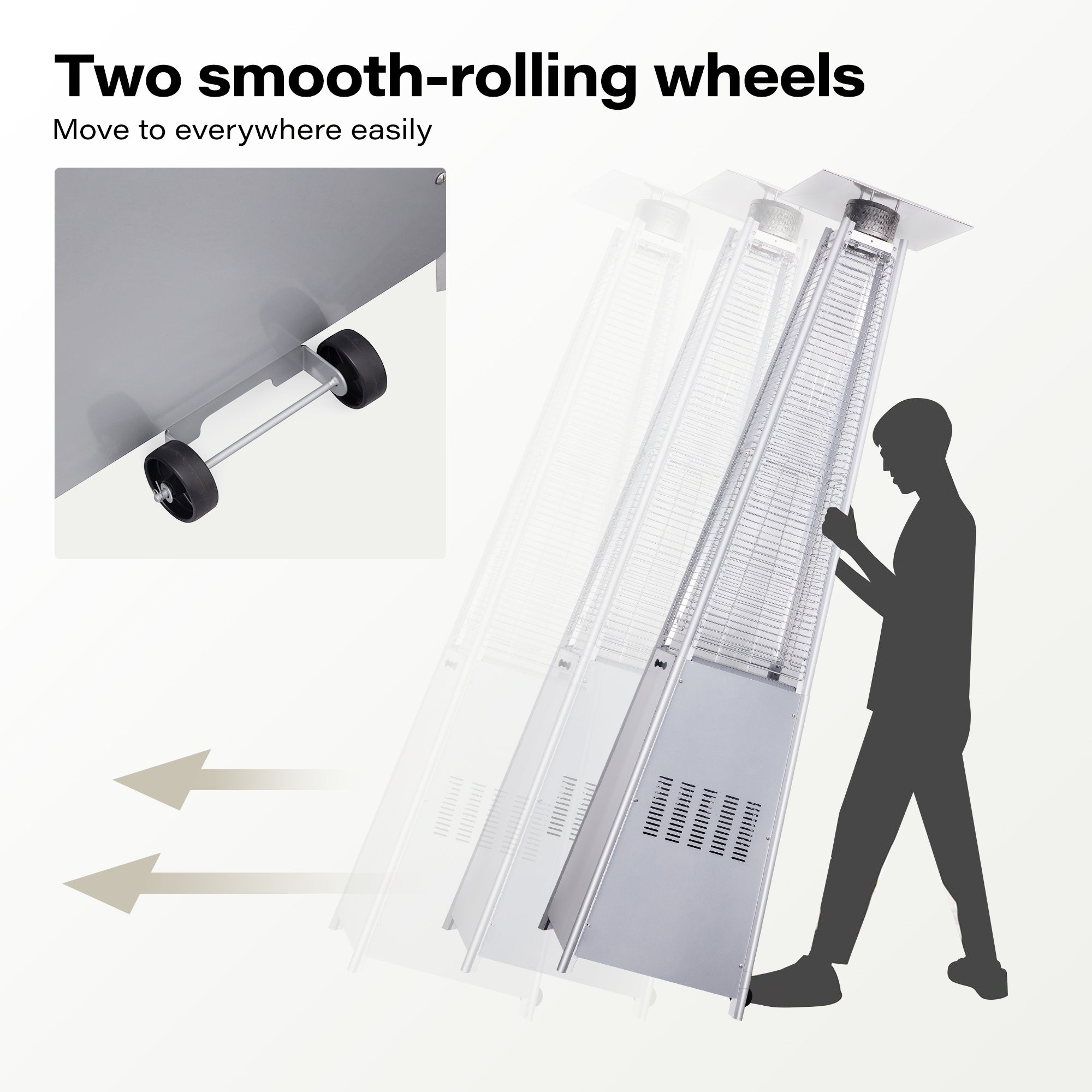 LAUSAINT HOME Pyramid Patio Heater, 48,000 BTU Outdoor Patio Heaters for Outdoor Use