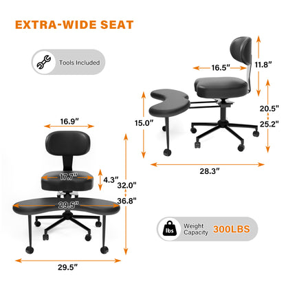 LAUSAINT HOME Cross-Legged Office Meditation Chair, Criss Cross ADHD Chair