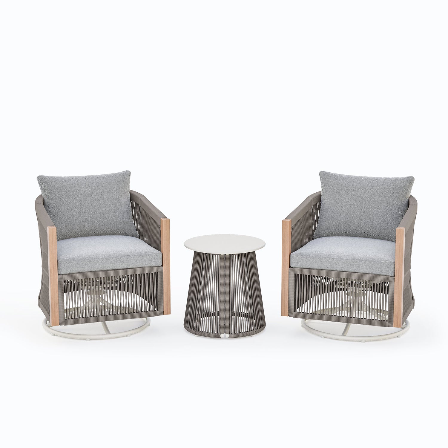 LAUSAINT HOME 3-Piece Outdoor Swivel Rocking Bistro Set