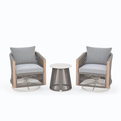 LAUSAINT HOME 3-Piece Outdoor Swivel Rocking Bistro Set