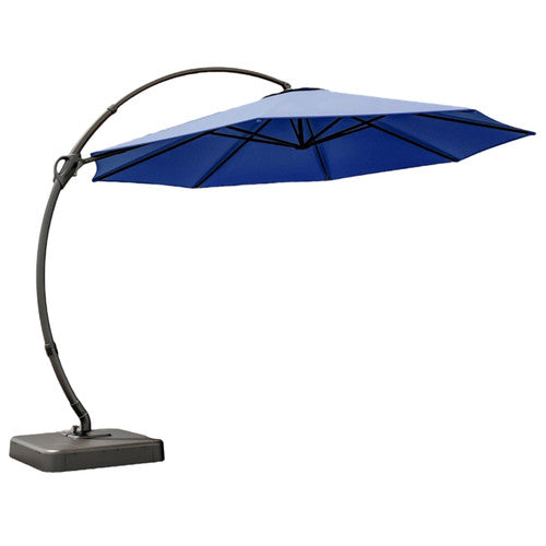LAUSAINT HOME 11 FT Deluxe Curvy Cantilever Umbrella with 360° Rotation Outdoor Patio Umbrella with Base
