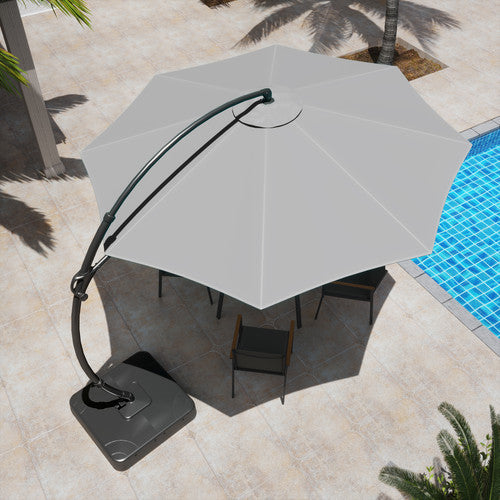 LAUSAINT HOME 11 FT Deluxe Curvy Cantilever Umbrella with 360° Rotatio – Lausaint Home LAUSAINT HOME 11 FT Deluxe Curvy Cantilever Umbrella with 360° Rotatio – Lausaint Home