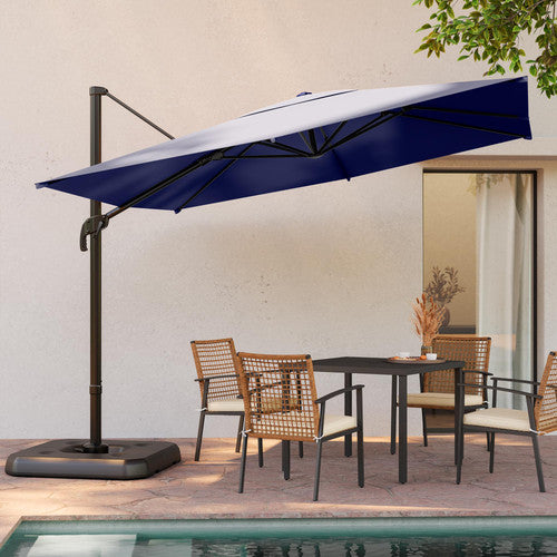 LAUSAINT HOME 10 Ft Patio Umbrella Outdoor Square Aluminum Offset Umbrella with 360-degree Rotation LAUSAINT HOME 10 Ft Patio Umbrella Outdoor Square Aluminum Offset Umbrella with 360-degree Rotation