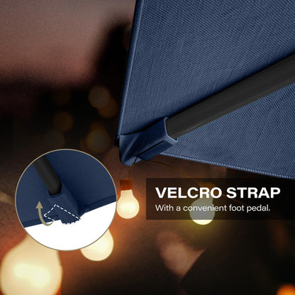 LAUSAINT HOME 10 Ft Patio Umbrella Outdoor Square Aluminum Offset Umbrella with 360-degree Rotation