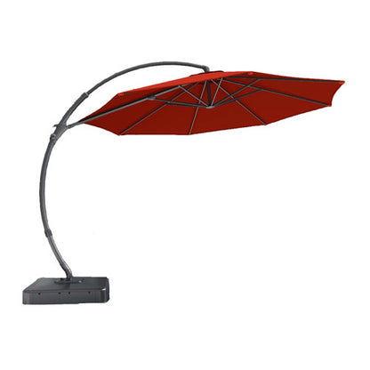 LAUSAINT HOME 12 FT Deluxe Curvy Cantilever Umbrella with 360° Rotation Outdoor Patio Umbrella with Base