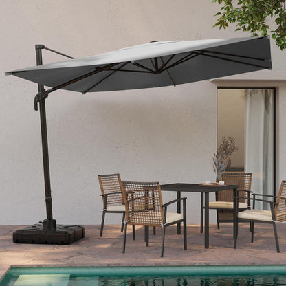 LAUSAINT HOME 9 Ft Patio Umbrella Outdoor with 360-degree Rotation Aluminum Offset Umbrella