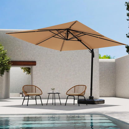 LAUSAINT HOME 9 Ft Patio Umbrella Outdoor with 360-degree Rotation Aluminum Offset Umbrella