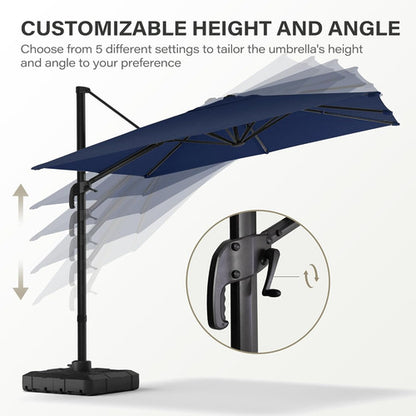 LAUSAINT HOME 9 Ft Patio Umbrella Outdoor with 360-degree Rotation Aluminum Offset Umbrella