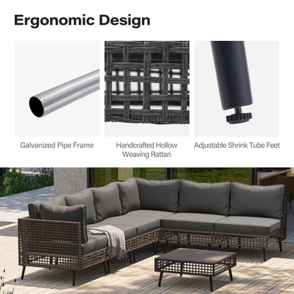 7-Piece Wicker Patio Furniture Set