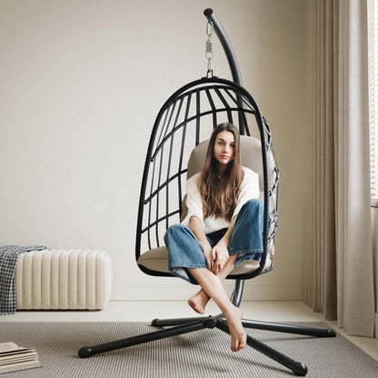 LAUSAINT HOME Hanging Egg Chair with Stand