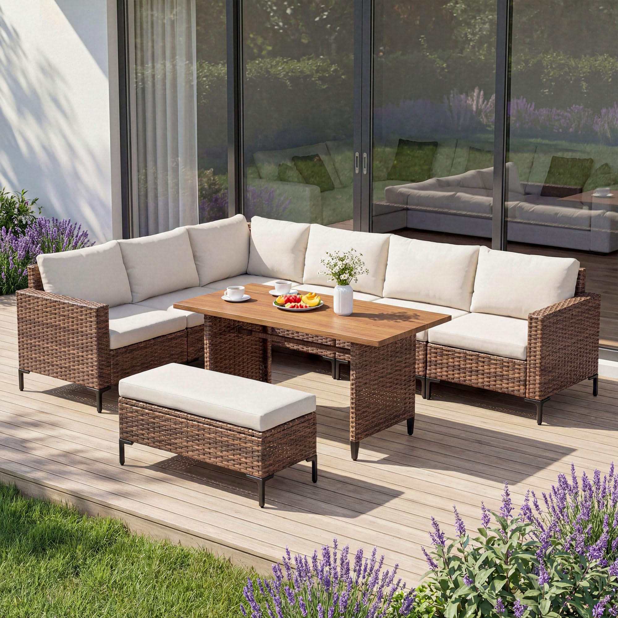 LAUSAINT HOME 8 Pieces Outdoor Patio Furniture Set