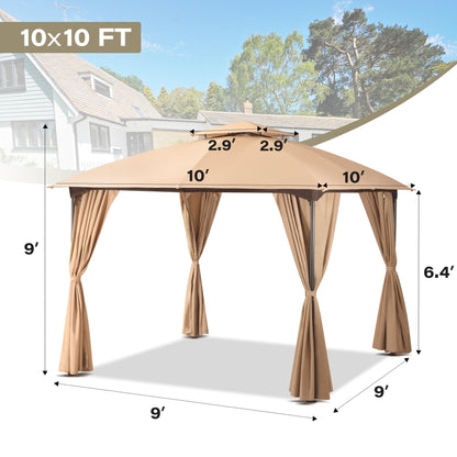LAUSAINT HOME Patio Arc Gazebo Outdoor Canopy Tent 10&