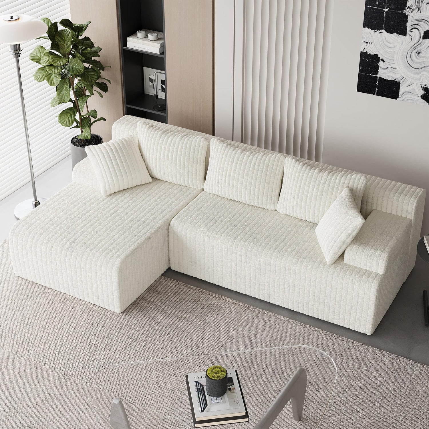 LAUSAINT HOME 96" Modular Sectional Sofa Couches