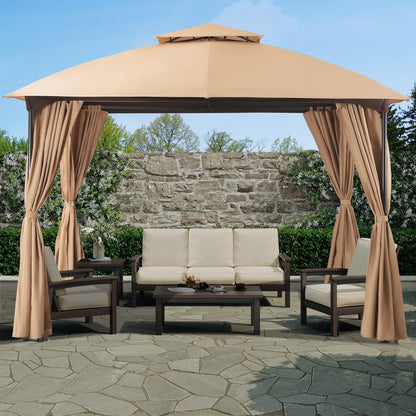LAUSAINT HOME Patio Arc Gazebo Outdoor Canopy Tent 10&
