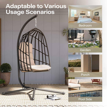 LAUSAINT HOME Hanging Egg Chair with Stand