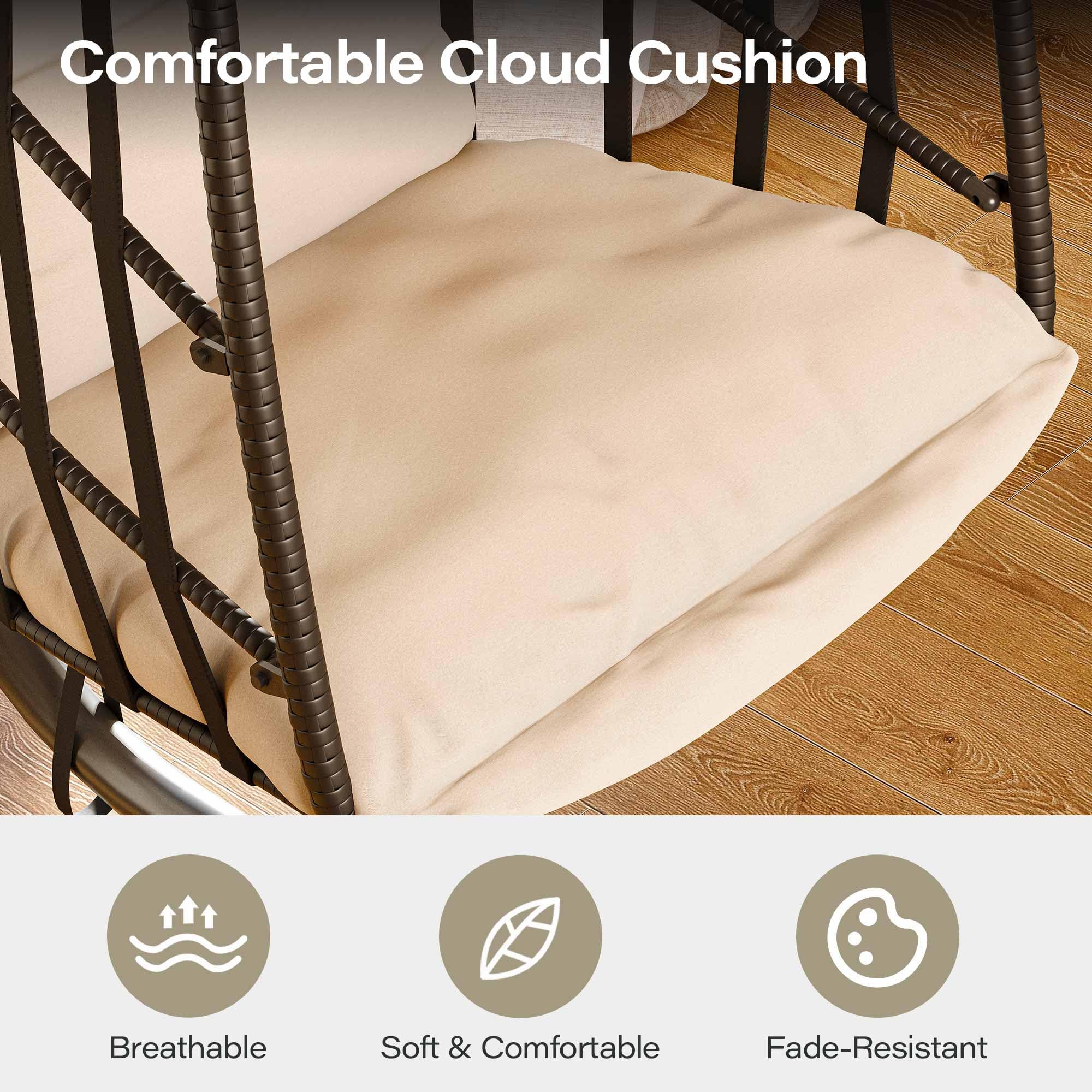 LAUSAINT HOME Hanging Egg Chair with Stand