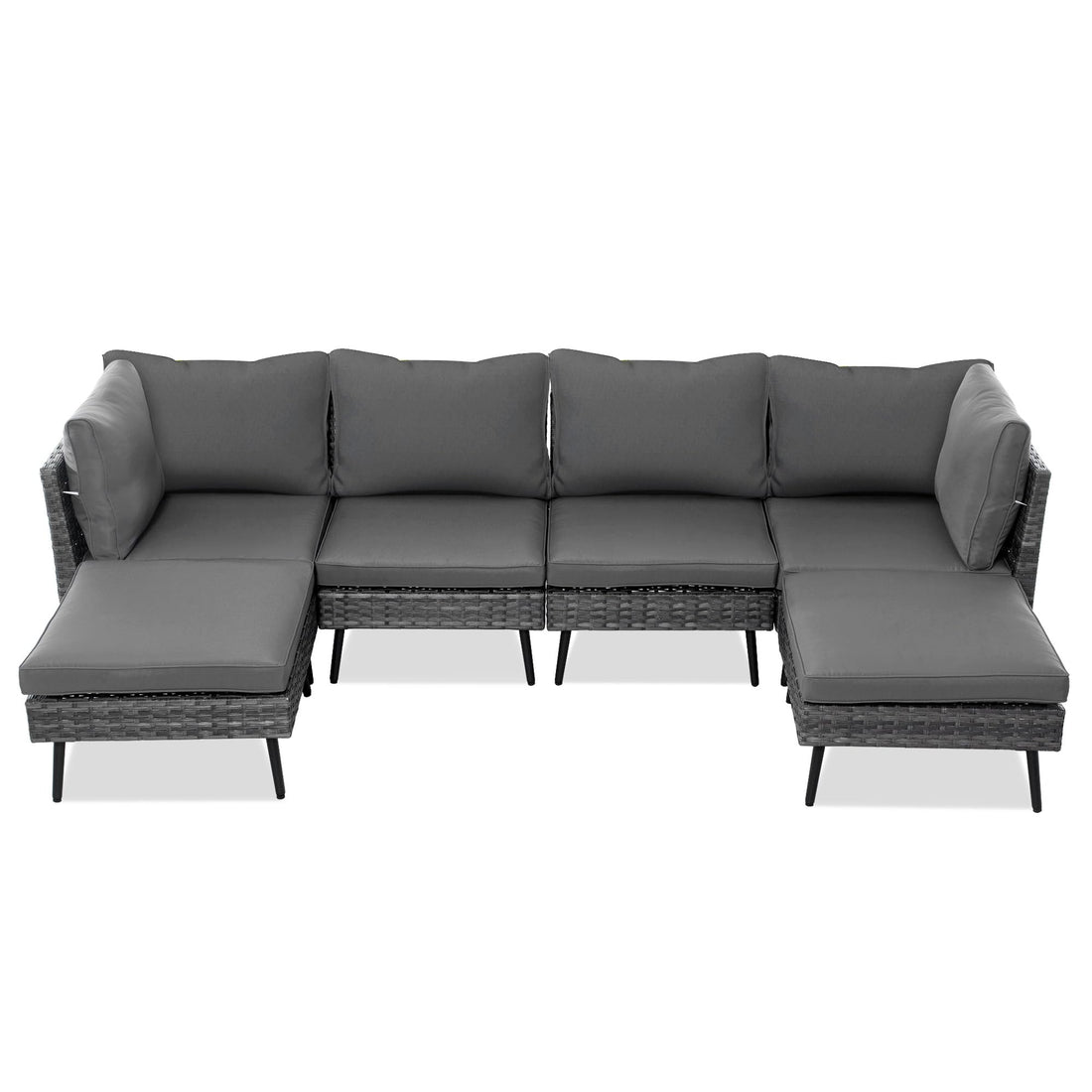 LAUSAINT HOME 6 Pieces Outdoor Sectional Sofa Set