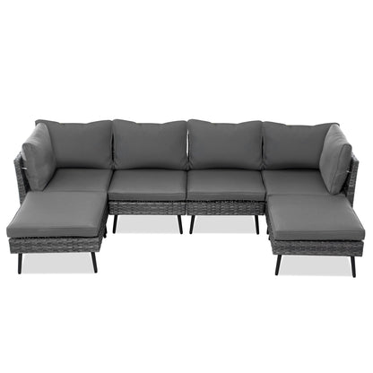 LAUSAINT HOME 6 Pieces Outdoor Sectional Sofa Set