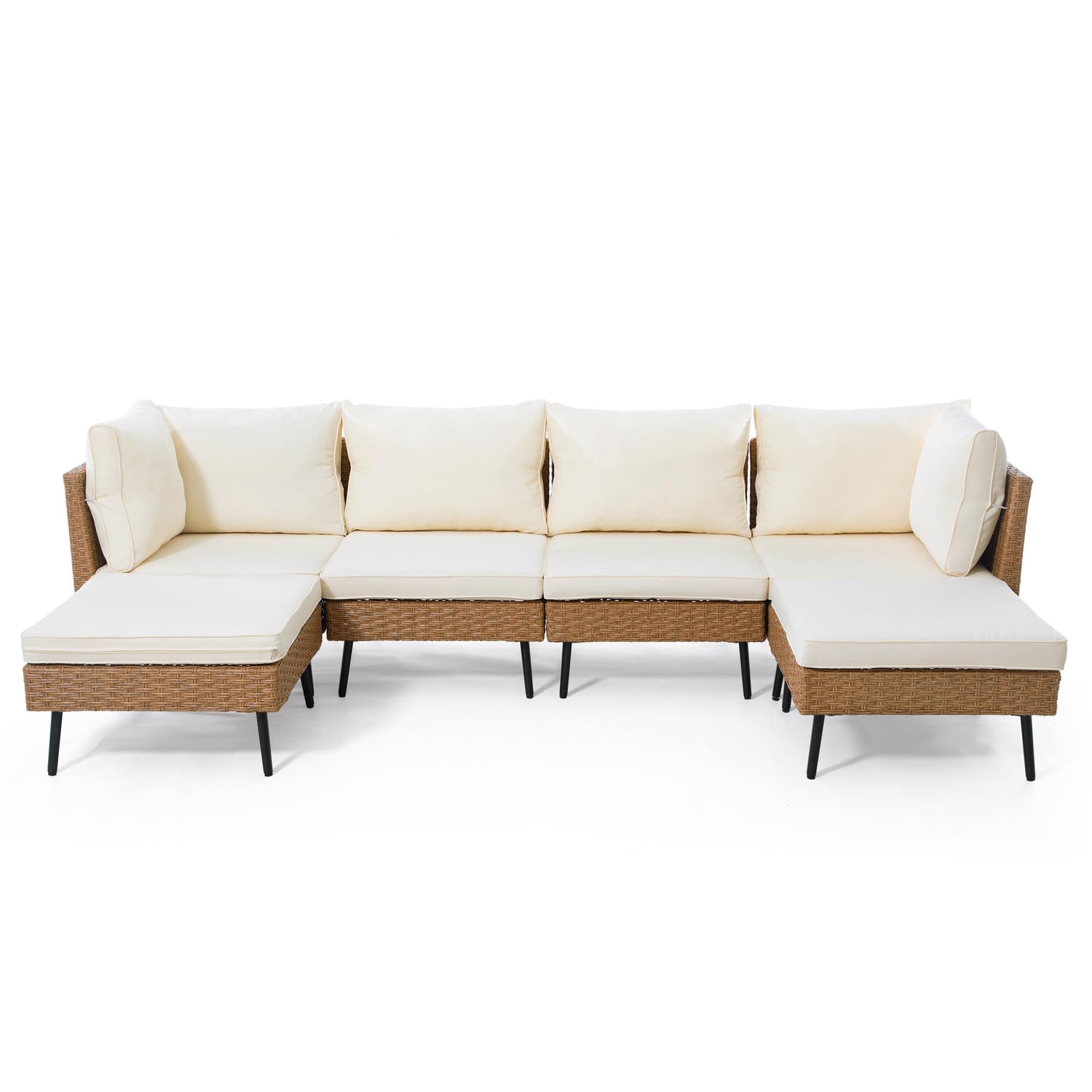 LAUSAINT HOME 6 Pieces Outdoor Sectional Sofa Set