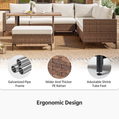 LAUSAINT HOME 8 Pieces Outdoor Patio Furniture Set