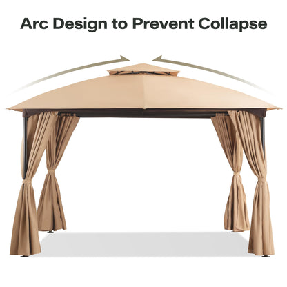 LAUSAINT HOME Patio Arc Gazebo Outdoor Canopy Tent 10&