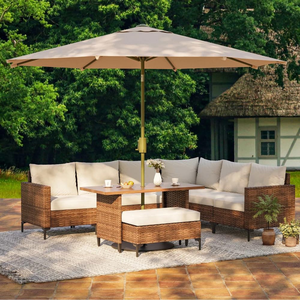 LAUSAINT HOME 8 Pieces Outdoor Patio Furniture Set